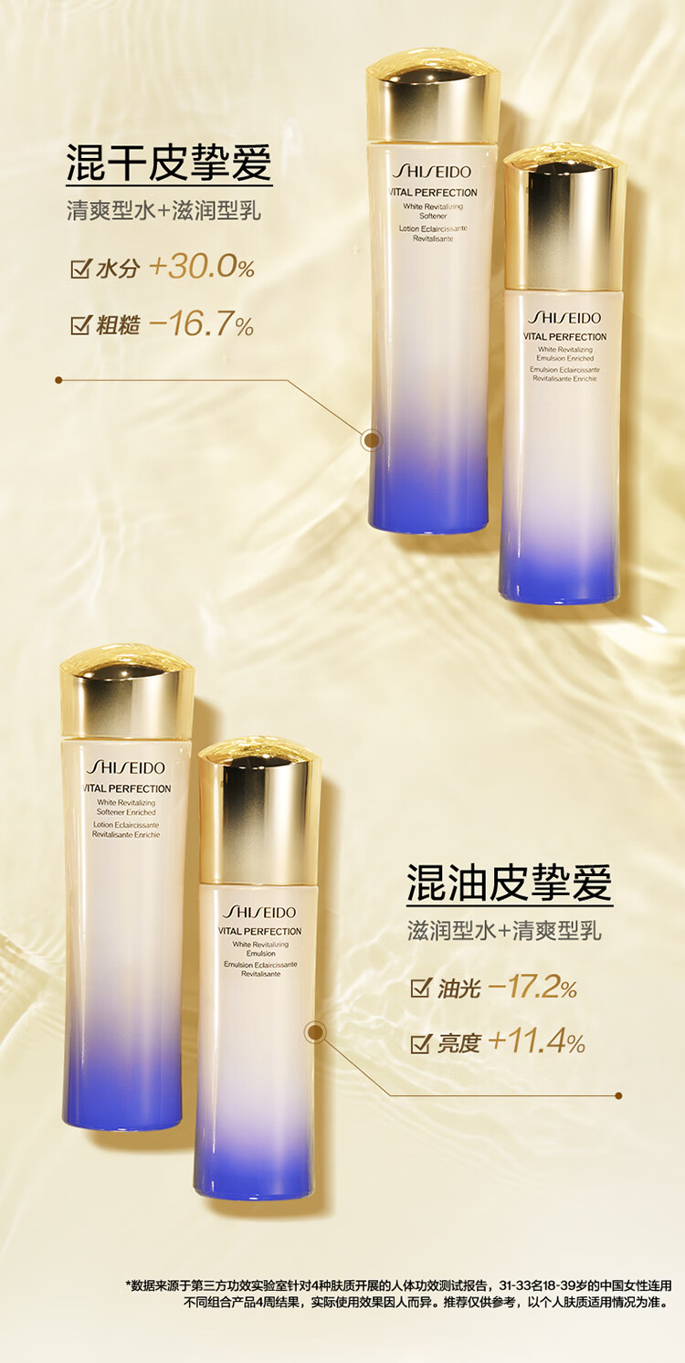 资生堂（SHISEIDO）悦薇滋润型水乳套装美白淡斑紧致护肤品化妆品礼盒生日礼物送女生