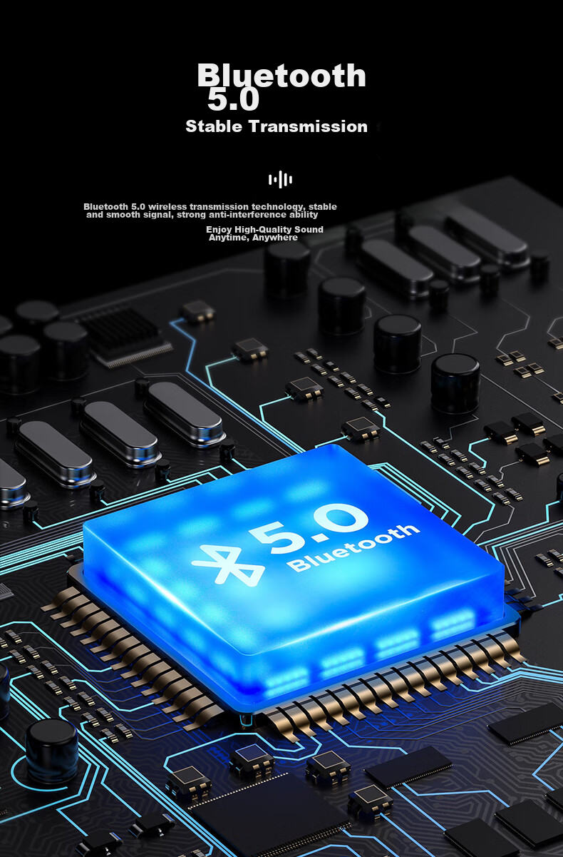 Портативная Bluetooth-колонка Newmine BS02, полноэкранная цветная подсветка, мини-сабвуфер, водонепроницаемая, для улицы и дома