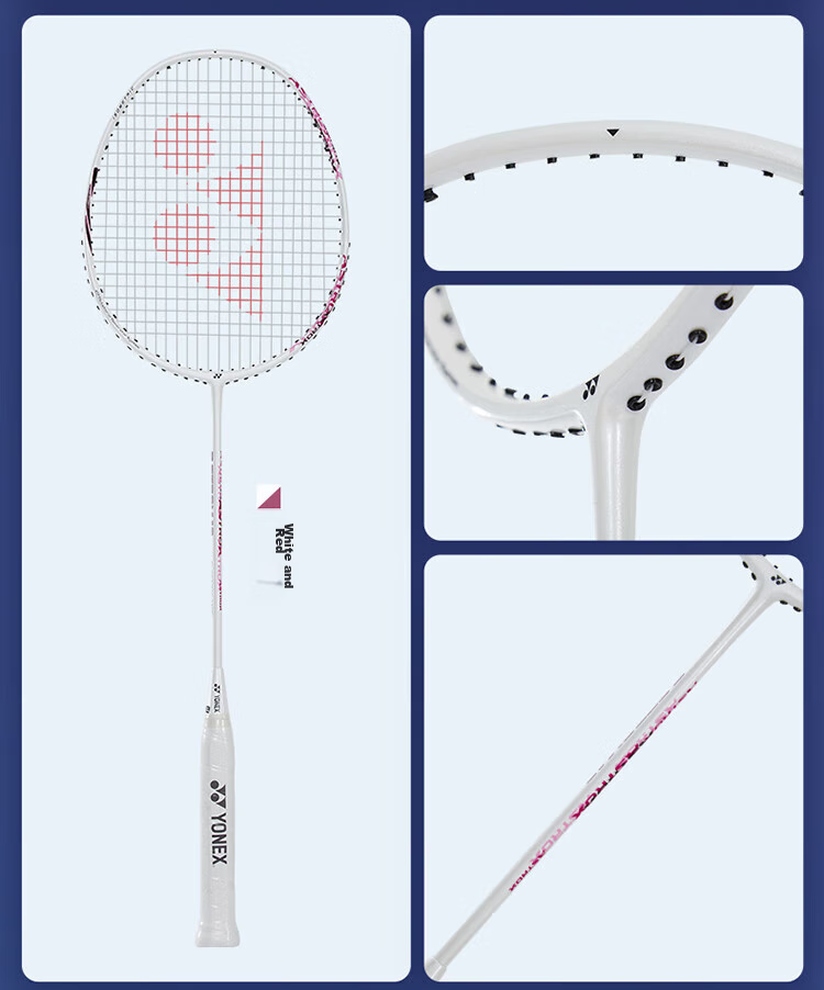 Бадминтонная ракетка YONEX Astrox AX10GC, полнокарбоновая, 4U, струнная, белая и ярко-черная
