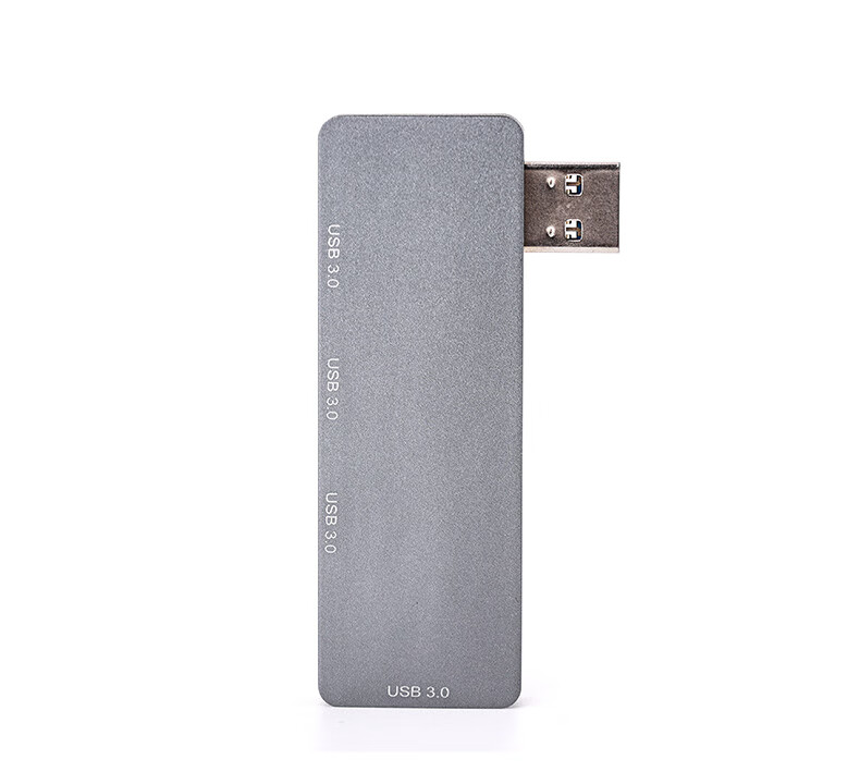 USB-хаб Youlianxing YLX-RS3624AR, 4 порта USB 3.0, прямой штекер, алюминиевый сплав, серый