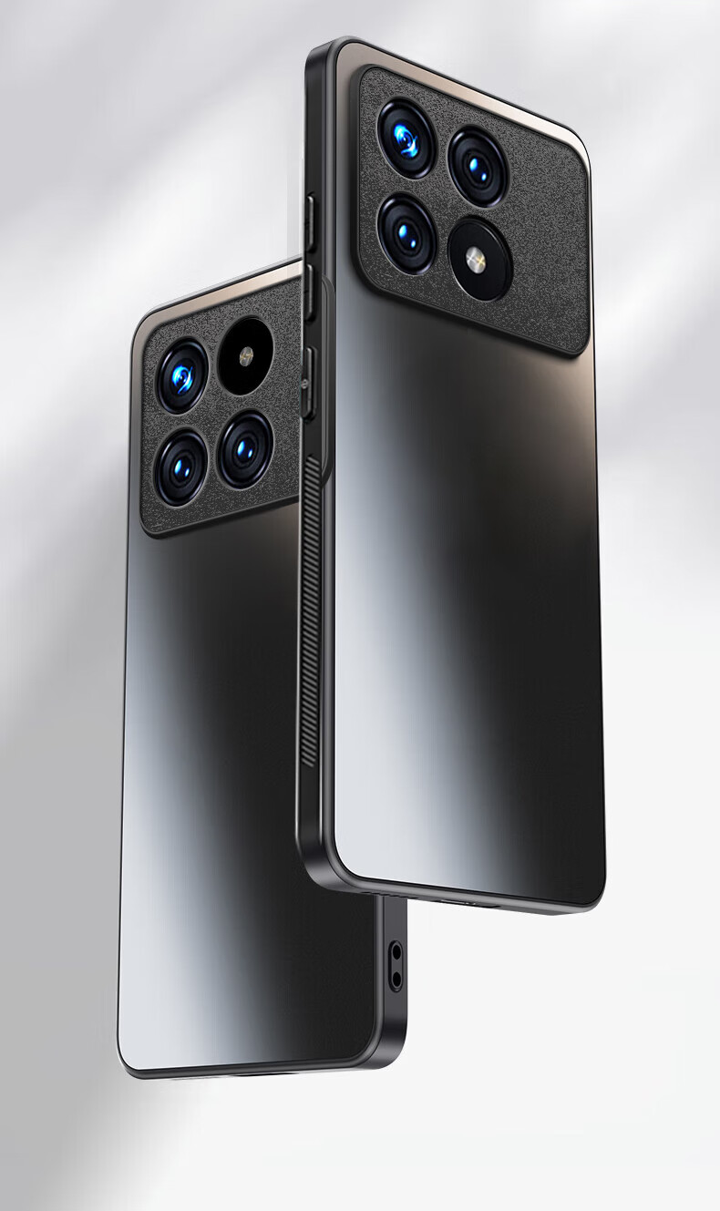 Чехол HotFire AG Frosted для Xiaomi Redmi K70E, противоударный, анти-отпечатки, графитовый черный
