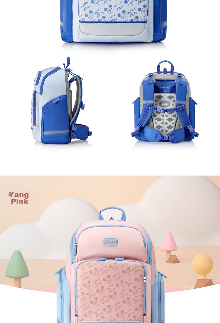 Рюкзак AMERICAN TOURISTER для девочек, удобный, для начальной школы (1-3 классы), защищающий позвоночник, антибактериальный, легкий, большой вместимости