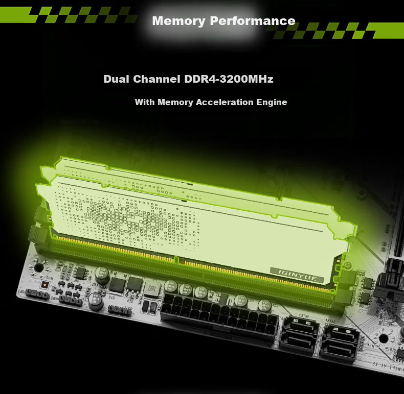 Материнская плата JGINYUE H610M-D PLUS WIFI DDR4 ARGB LGA 1700