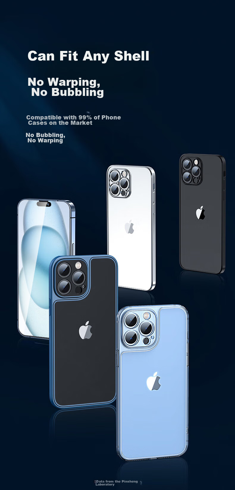 Защитное стекло PISEN для iPhone 15 Pro Max, полное покрытие Corning Glass, HD Clear, пыленепроницаемое, антиотпечатки, ударопрочное, 1 шт.
