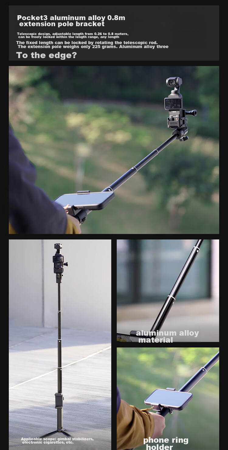 MAXCAM, портативный селфи-штатив для DJI Osmo Pocket 3, настольная подставка для видеоблогов, аксессуар
