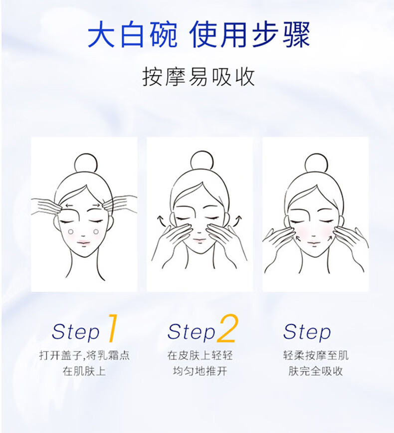 妮维雅（NIVEA）大白碗面霜乳液200ml 高保湿补水修护 男女护肤品 大白罐