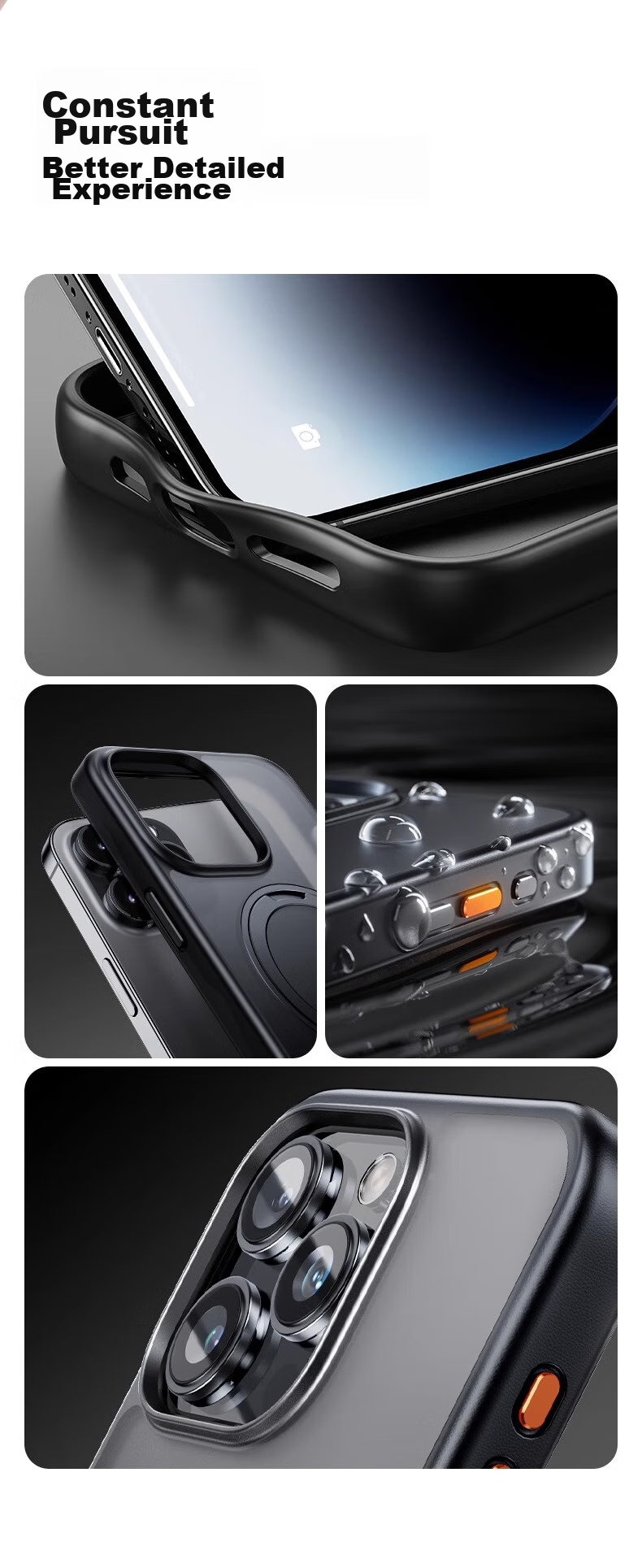Чехол TORRAS Pivot для Apple iPhone 16 Pro Max, золотой, с магнитным кольцом