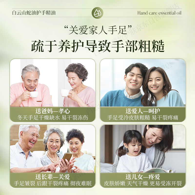白云山蛇油护手霜淡化细纹防干裂滋润补水清爽不油腻长效保湿一瓶装20ml