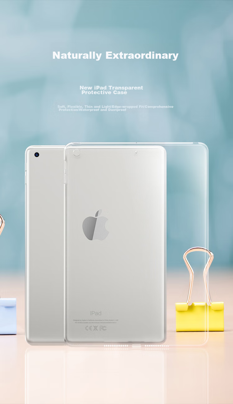 Чехол BIAZE для Apple iPad 9.7 дюймов (2018/2017), защитный силиконовый прозрачный, PB02-Transparent White