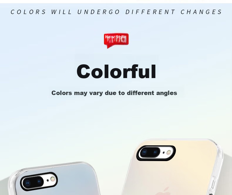 Противоударный чехол Baozou для iPhone 8 Plus/7 Plus, силиконовый, лазерный градиент, матовый, серый