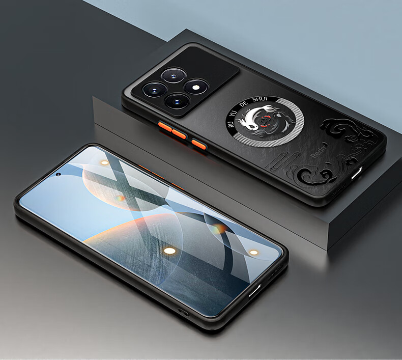 Чехол HotFire для Xiaomi Redmi K70 / K70 Pro, противоударный силиконовый, защита камеры, полный охват, полупрозрачный матовый