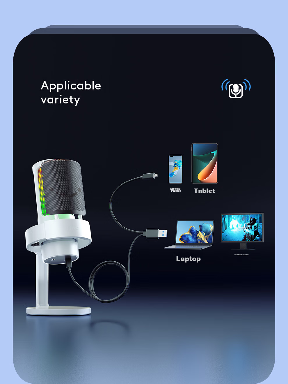 USB-микрофон FIFINE A8 для стриминга, караоке, записи голоса, игр, TikTok, онлайн-обучения, с шумоподавлением