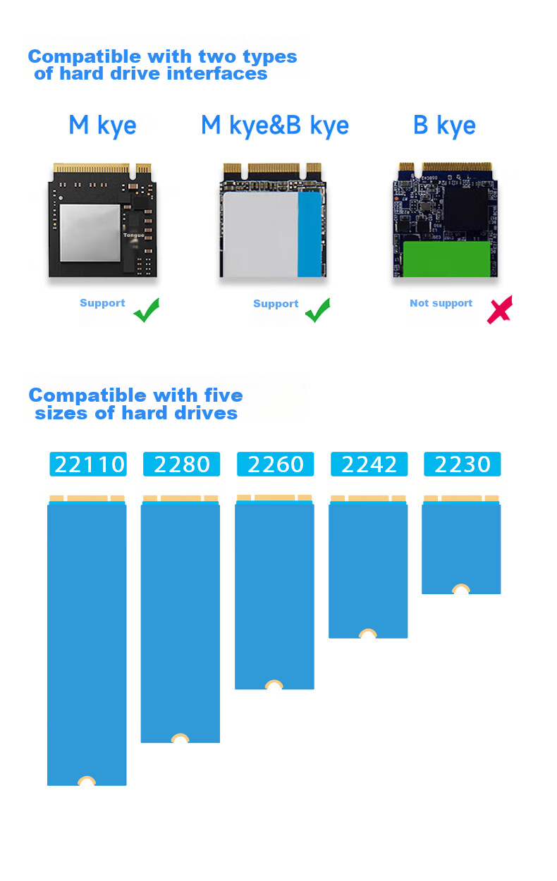 AOKO AM10SL - док-станция для SSD M.2/SATA/NVMe, mSATA, 2.5/3.5" SATA, USB Type-C, алюминий, серебристый