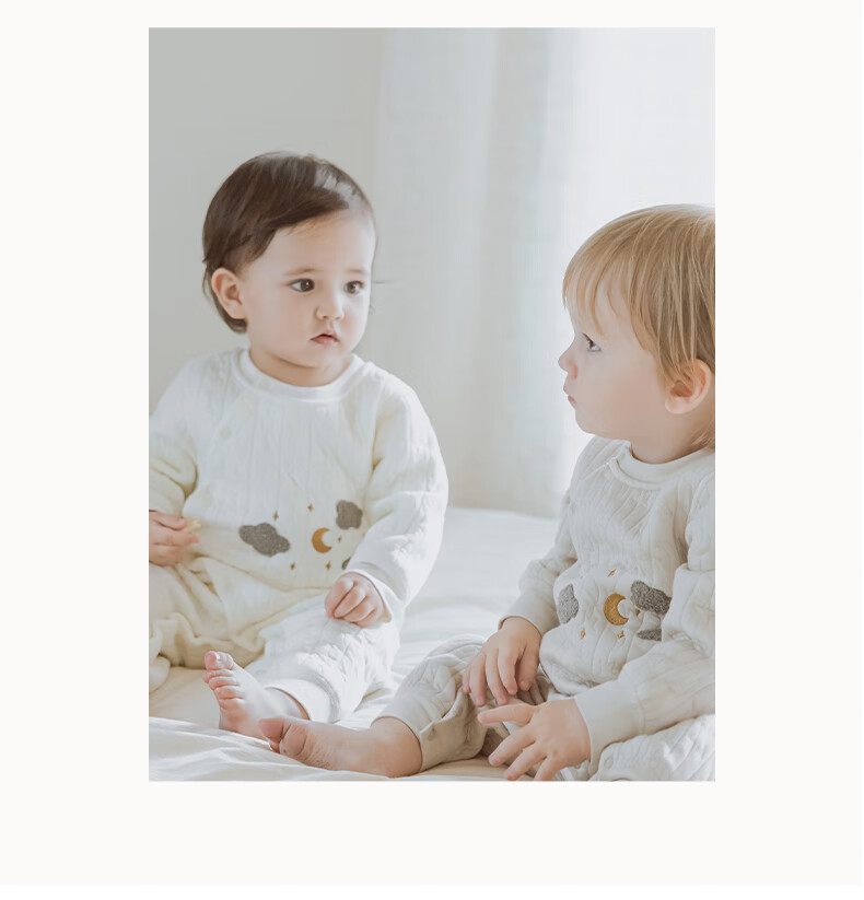 Детский комбинезон Guaiqi Bear, утепленный, хлопок, для весны, осени, зимы, для новорожденных, костюм для ползания