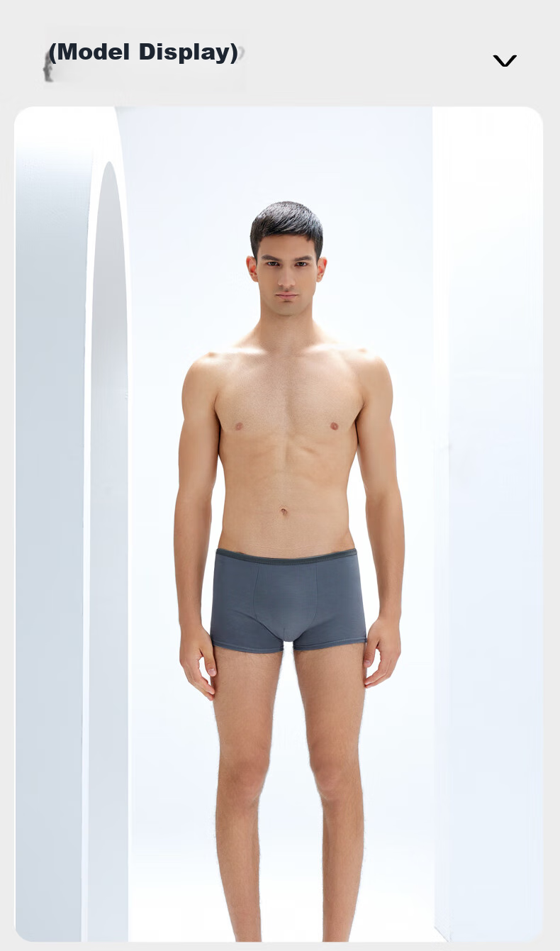 Одноразовые мужские боксеры Briars, 4XL, 4 шт., серый-синий