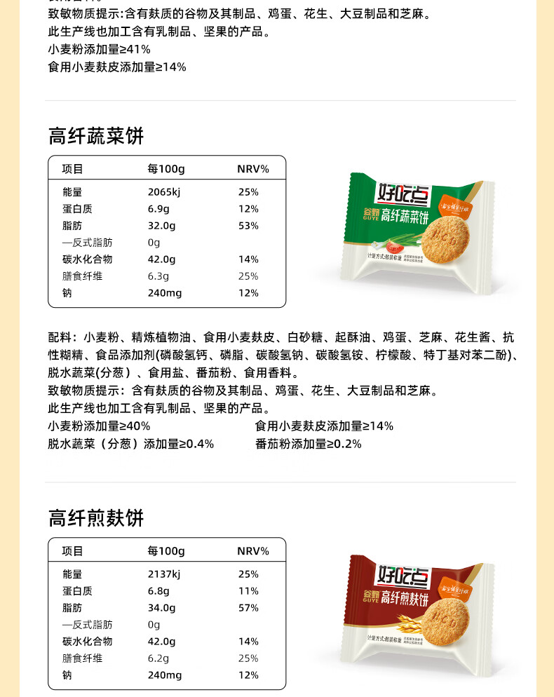 好吃点 高纤粗粮饼800g整箱饼干独办公室包装休闲零食佳品立包装 办公室休闲零食送礼佳品详情图片16