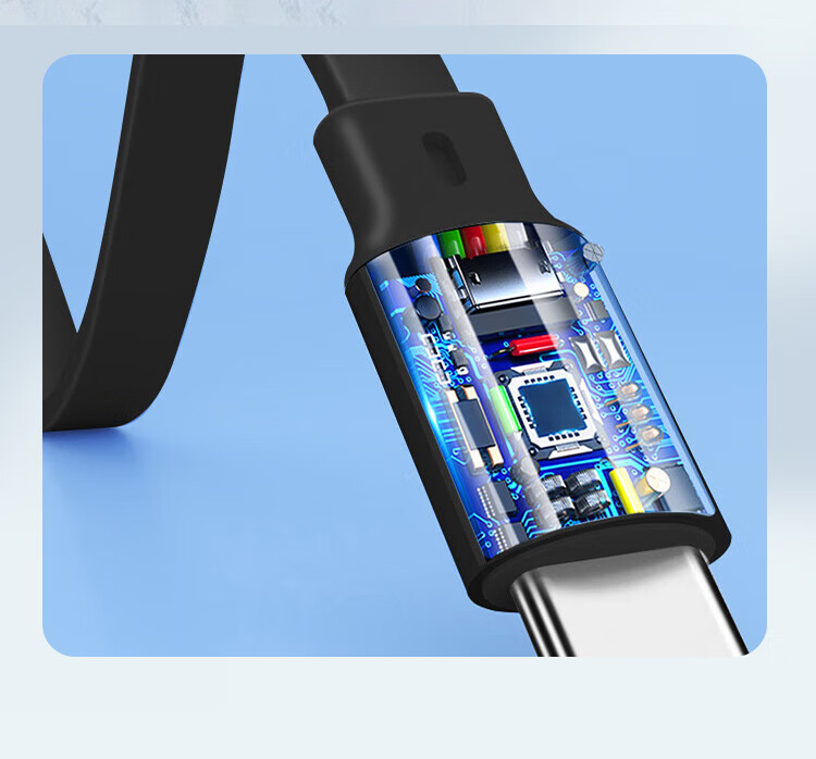 Кабель зарядный Masentek 3-в-1 Retractable, 66W, для Apple, Type-C, Android, Lightning, USB Micro