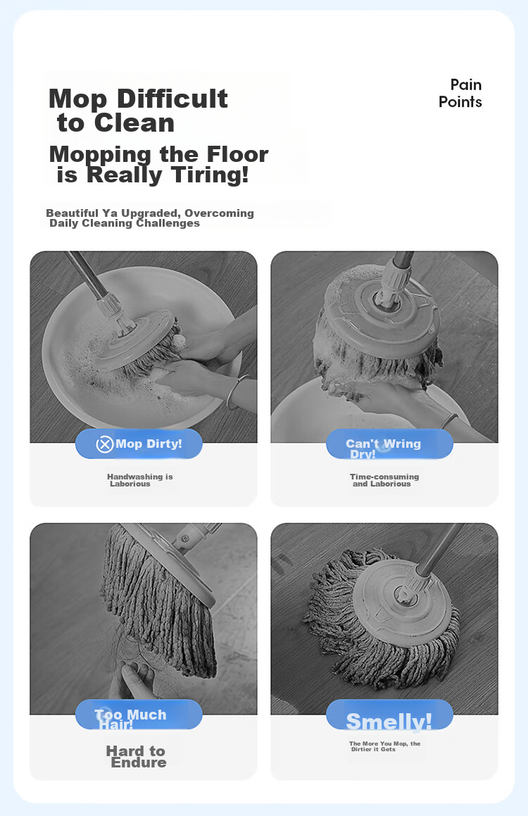 Швабра MARYYA electrostatic dust mop, 35см, алюминиевый сплав, плоская тряпка, влажные и сухие салфетки, 4 упаковки