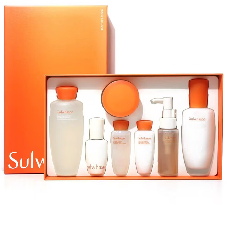 雪花秀（SULWHASOO）套装滋阴人参面霜润燥精华中样水乳提亮女士护肤品礼盒节日礼物 雪花秀滋盈肌本润颜水乳6件套装