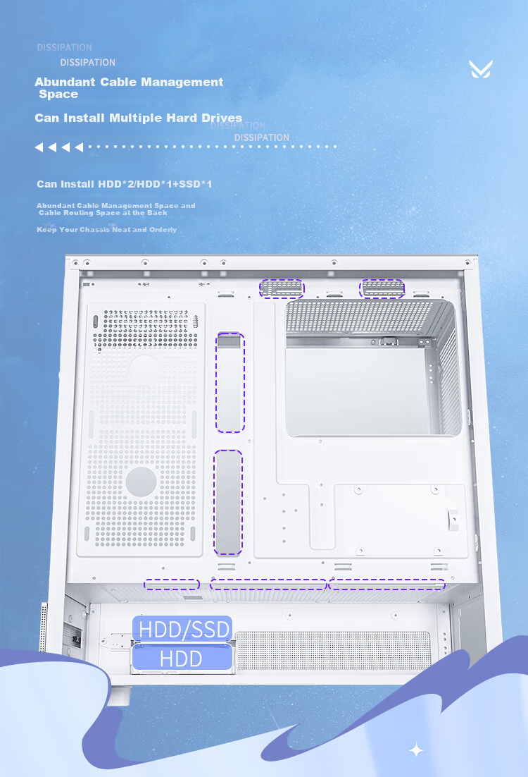 Корпус для ПК FPMAX Time Crystal Z8 Seaside View, ATX, белый