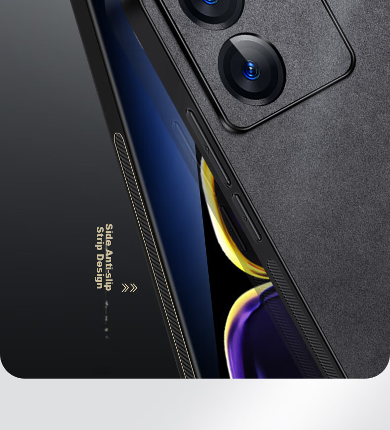 Чехол для Xiaomi Redmi K60 Ultra Shangsu, защита камеры, кожаный, черный