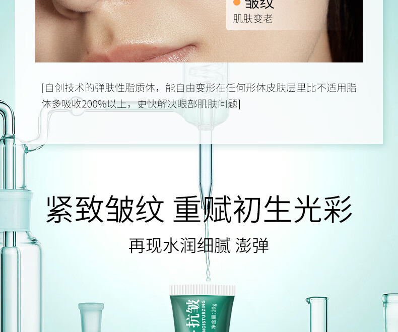 小理博士多效紧致抗皱眼霜淡化细纹提拉紧致眼周补水保湿黑眼圈眼纹 20g