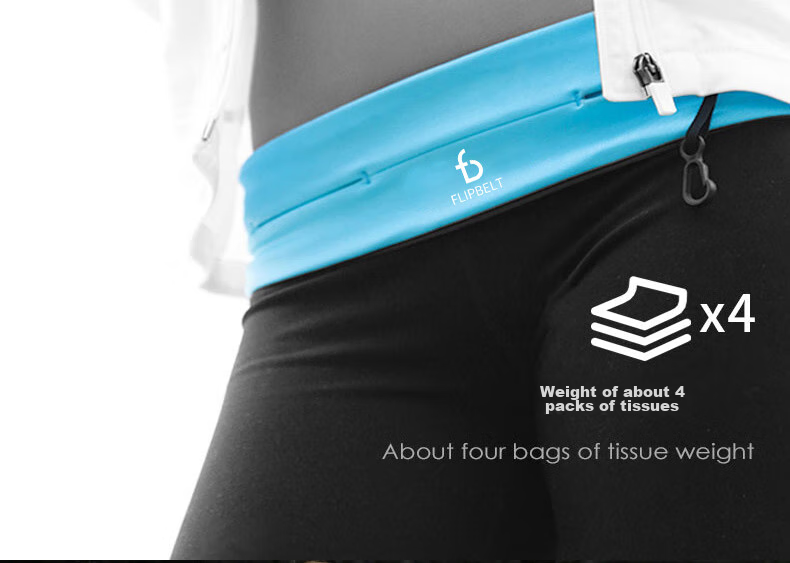 Пояс для бега Flipbelt Classic, унисекс, для марафона, невидимый карман для телефона, цвет "Далекое фиолетовое небо", размер L