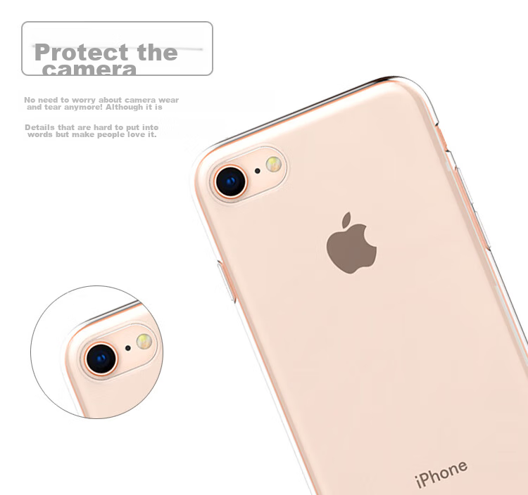 Чехол для iPhone 7 Plus/8 Plus ESCAPE, прозрачный, силиконовый, противоударный, простой стиль