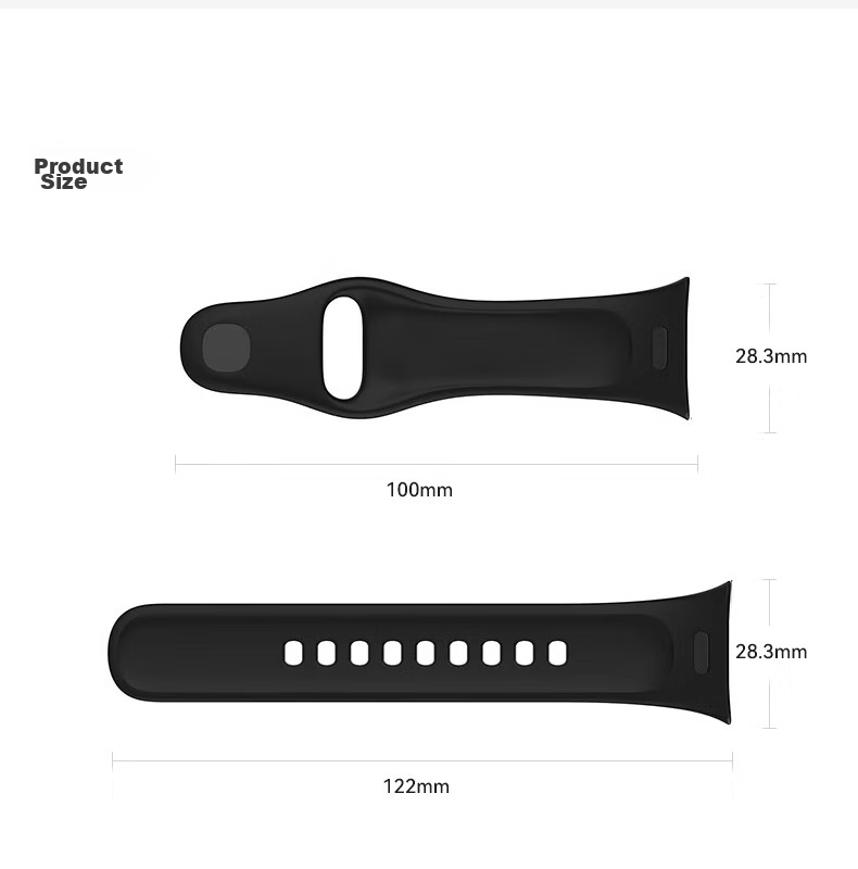Ремешок CangHua для Xiaomi Redmi Watch 3, спортивный, водонепроницаемый, дышащий, силиконовый, черный