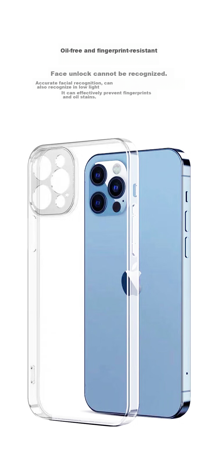 Противоударный чехол Snowkids для Apple iPhone 13 Pro, ультратонкий TPU с защитой всех объективов, прозрачный