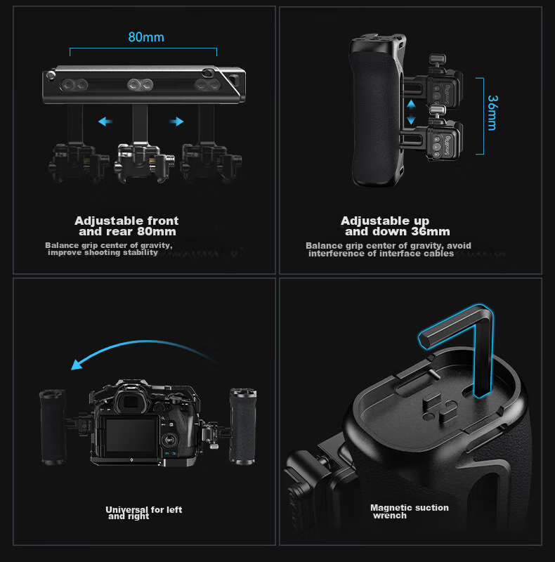 Универсальная боковая ручка SmallRig 4017 для DSLR-камер с быстросъемным слотом