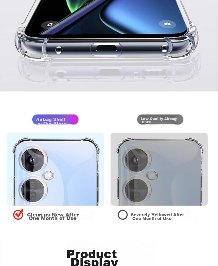 Противоударный чехол MAIKUQI для OPPO K11, защита от падений с воздушными подушками, прозрачный мягкий ТПУ, прозрачно-белый