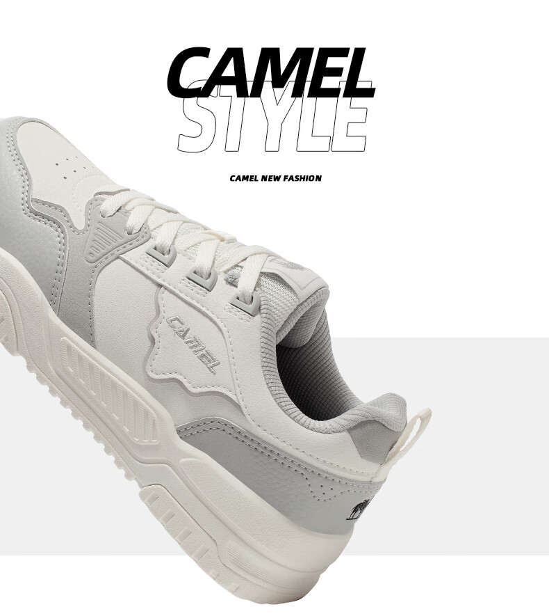 Мужские кроссовки CAMEL Icebreaker 2.0, повседневные, износостойкие низкие кроссовки, X14C09L7639S, светло-бежевый/черный, размер 39