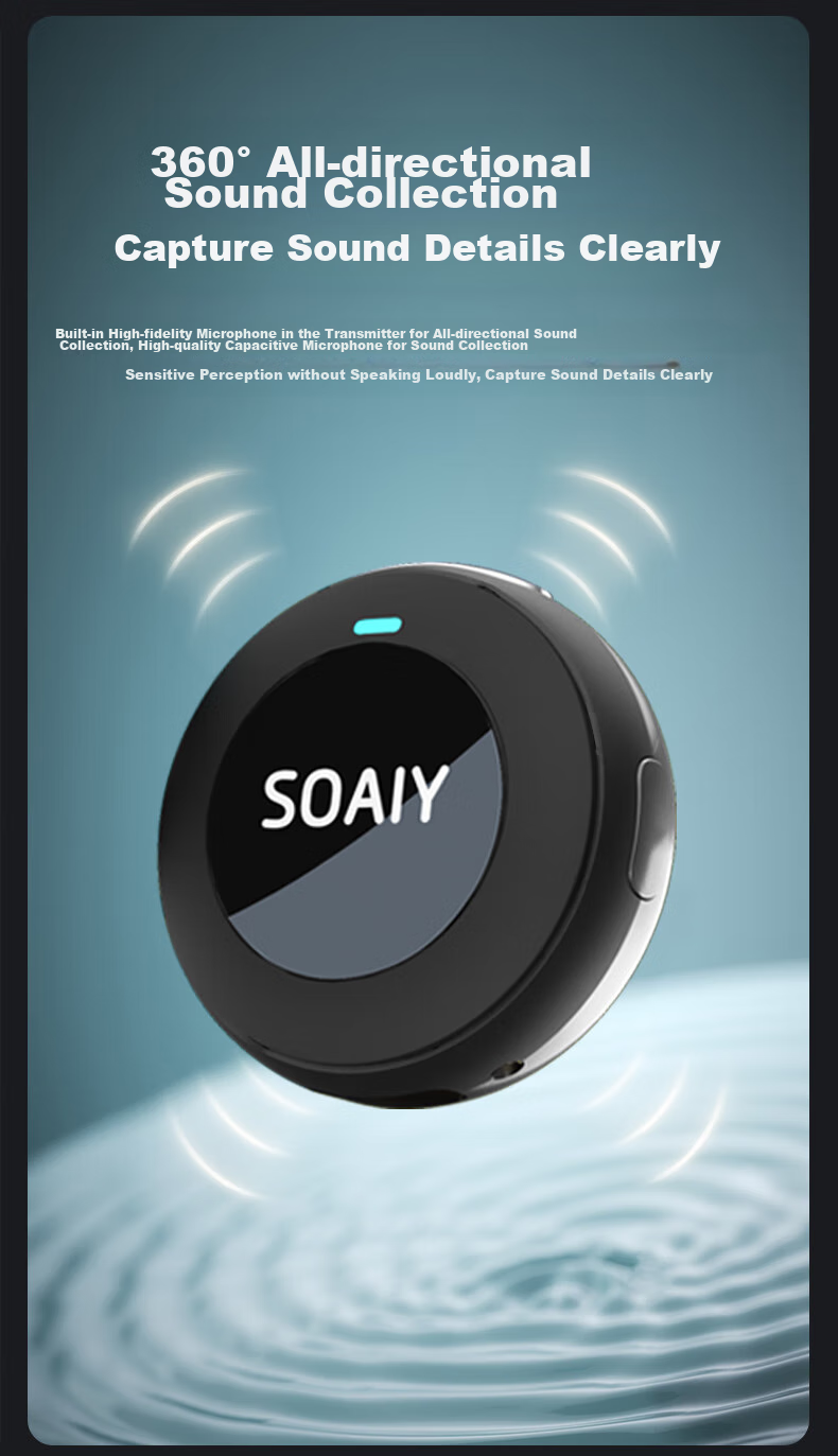 Беспроводной петличный микрофон Soaiy MK50 для прямой трансляции, записи, коротких видео, караоке, с шумоподавлением, портативный, для Apple, без кейса