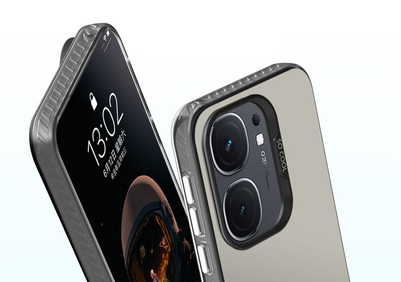 Противоударный чехол Baozou для VIVO IQOONeo9/9pro, силиконовый край, матовый, серый