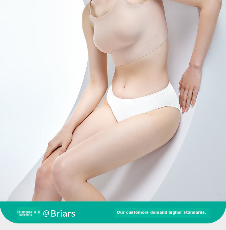 Briars Одноразовые трусы для женщин, 100% хлопок, портативные, индивидуально упакованные, белые, размер XL, 3 шт.