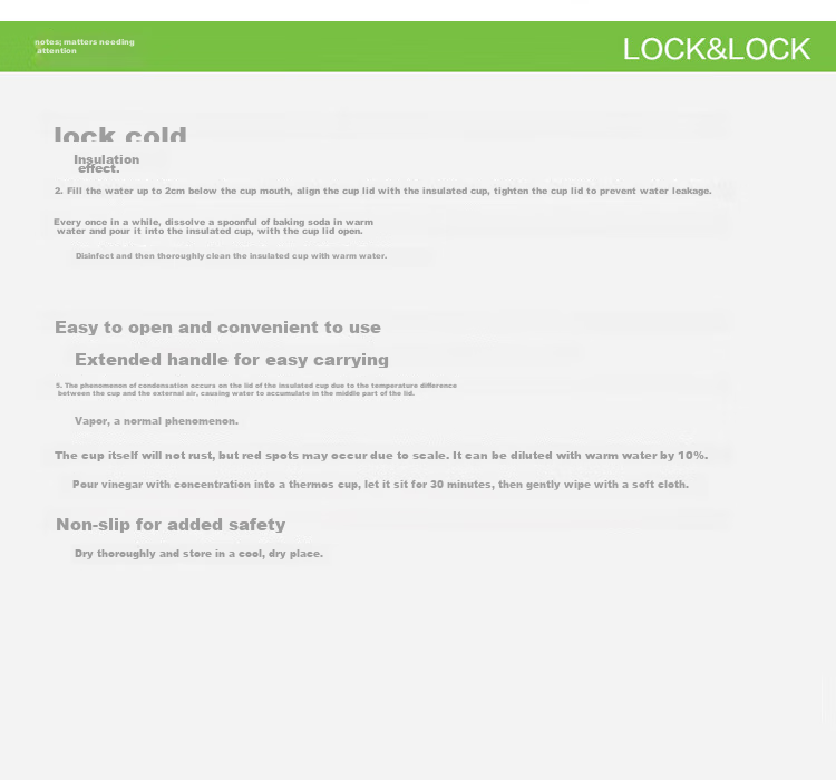 Термос LOCK&LOCK, 1.5 л, синий, из нержавеющей стали 304, для горячей и холодной воды, для кемпинга и путешествий