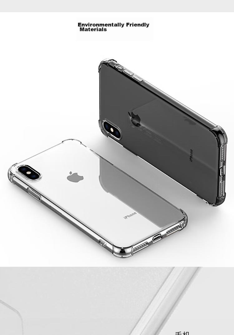 Чехол ESCAPE для iPhone X/XS, 5.8 дюйма, силиконовый, противоударный, с отверстием для шнурка, полупрозрачный белый