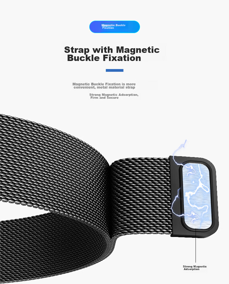 Ремешок KMaxAI Milanese Loop для Apple Watch Series 11/Ultra, стальной магнитный, розовый