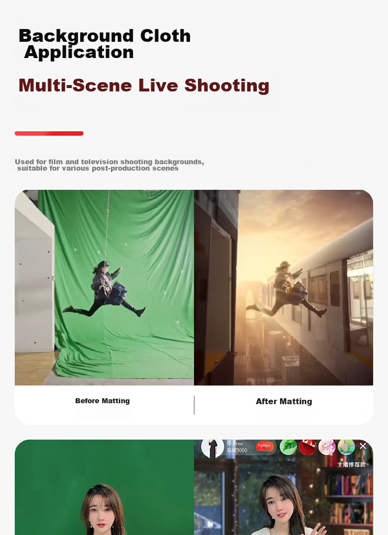 Фон для фотостудии LATZZ, красный, 1.6x2 м, без рамы