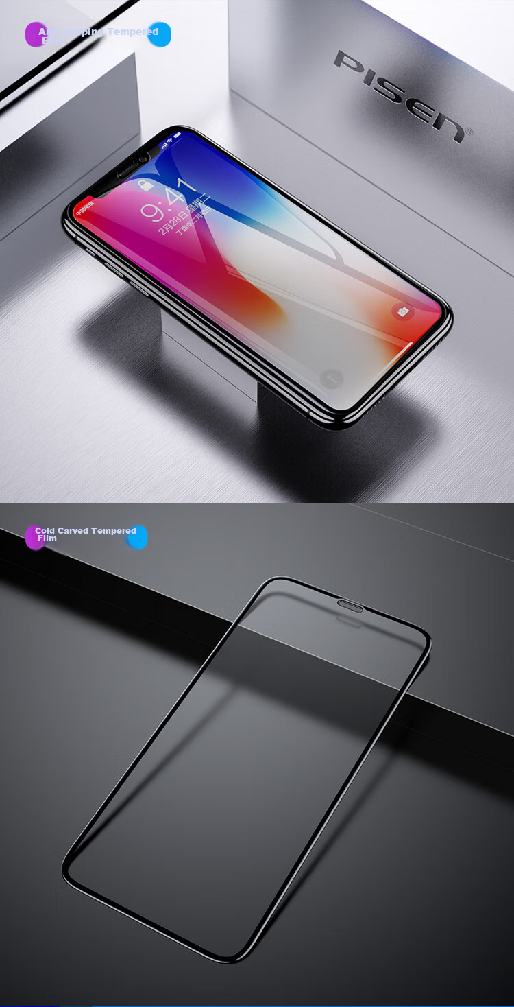 Защитное стекло PISEN для Apple iPhone X/XS/11 Pro, противоударное, антибликовое, с защитой от подглядывания, полное покрытие экрана