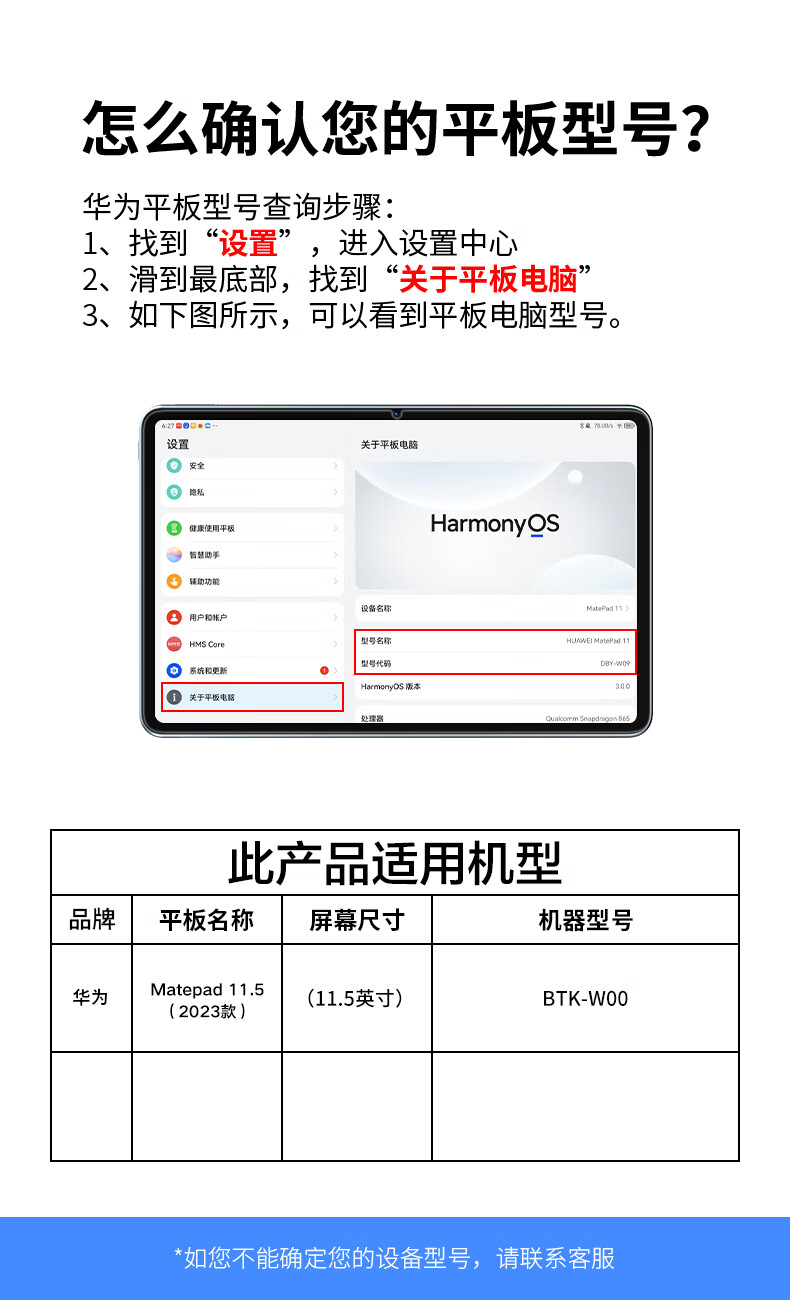 Чехол CangHua для Huawei MatePad 11.5 (2023/2024) Защитный, Бизнес, Тройной складной, Черный