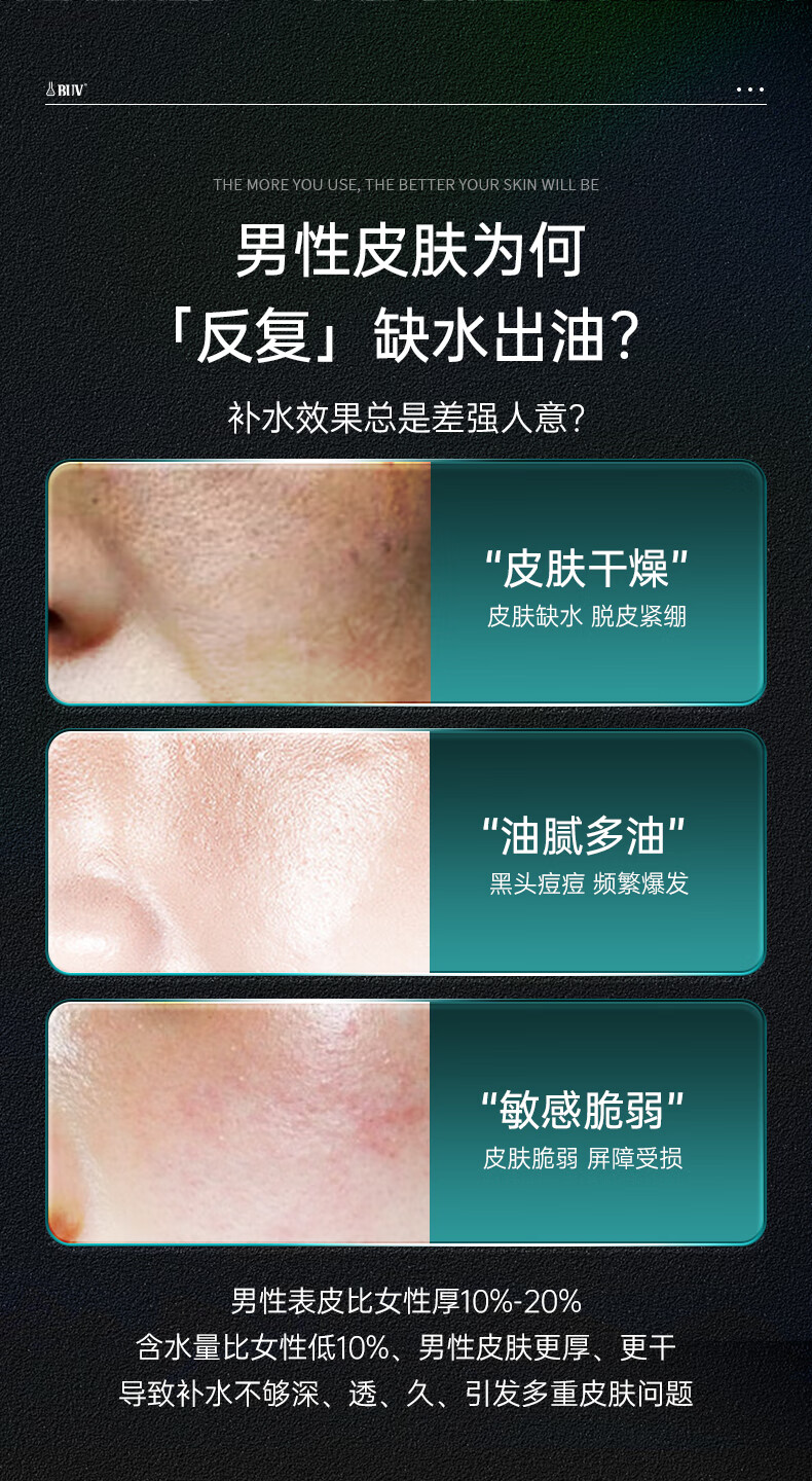 BUV补水保湿喷雾男女收缩毛孔控油紧致爽肤水清爽滋润提亮肤色情人节