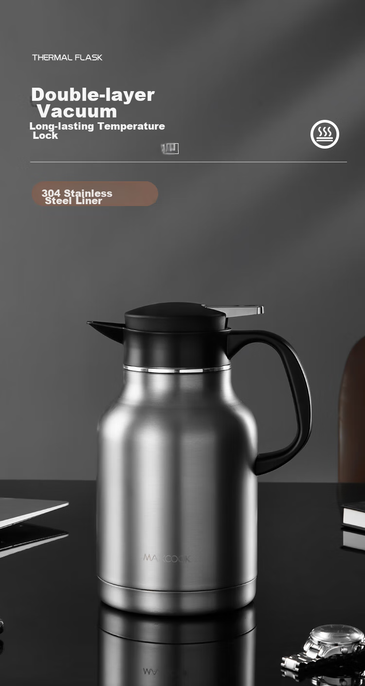 Термос MAXCOOK, 1.5 л, нержавеющая сталь, для дома и офиса, MCH6785