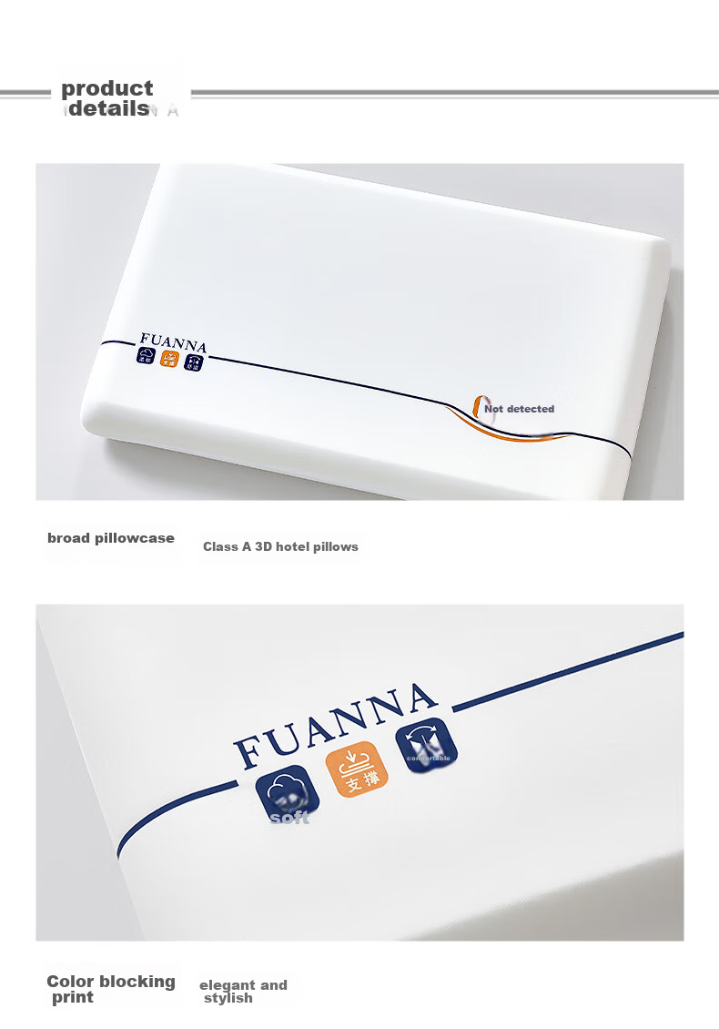 Подушка FUANNA для глубокого сна с эффектом памяти, средняя, 70x42x10 см