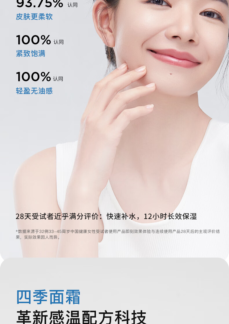 如薇（RNW）B5玻尿酸泛醇盈润高保湿面霜50ml滋润男女士敏感肌节日送男女友