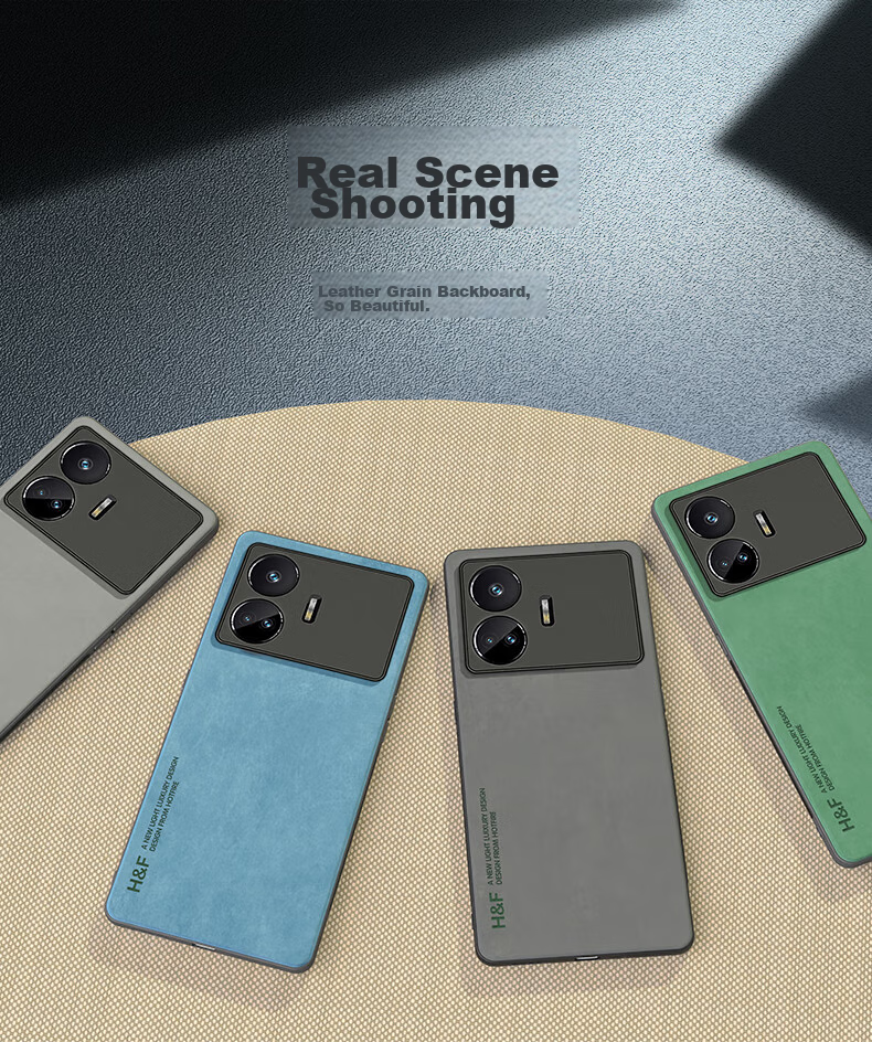 Чехол HotFire для Realme GT Neo5 SE, искусственная кожа "овечья", защита камеры, дымчато-серый