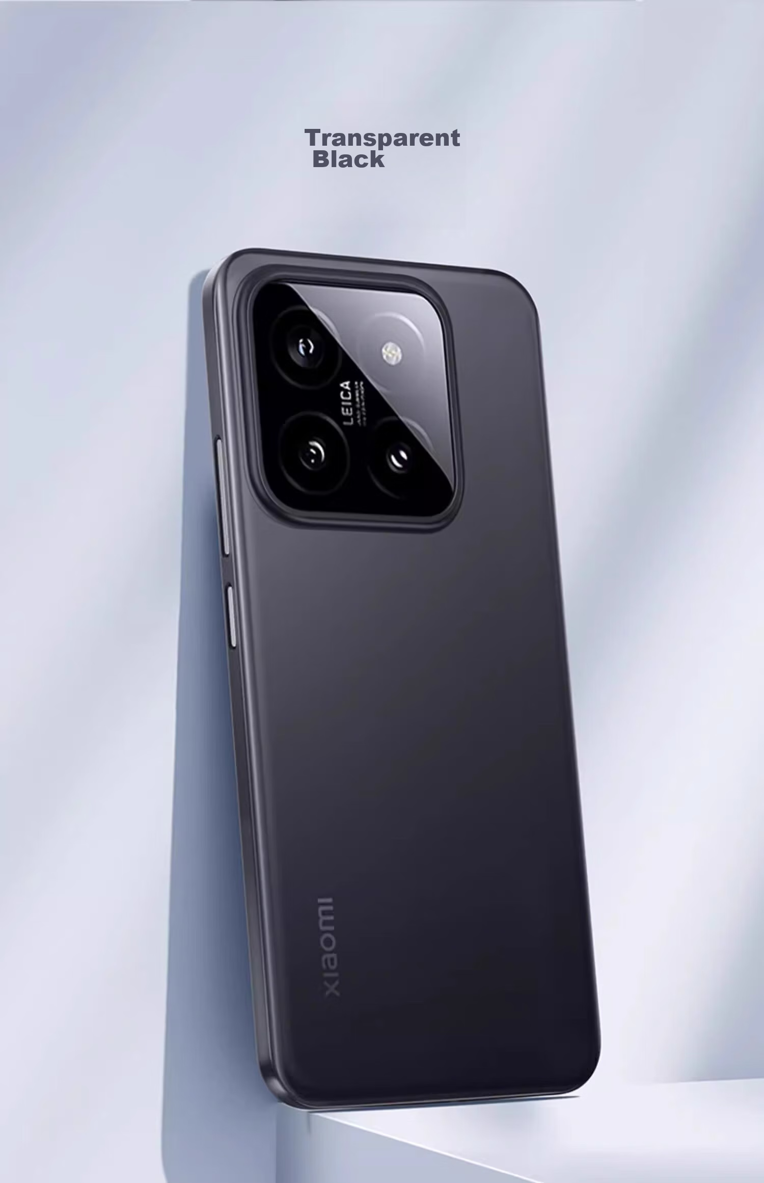 Чехол-накладка EDDGA Ultra-Thin Frosted для Xiaomi 14, противоударный, приятный на ощупь, полупрозрачный белый