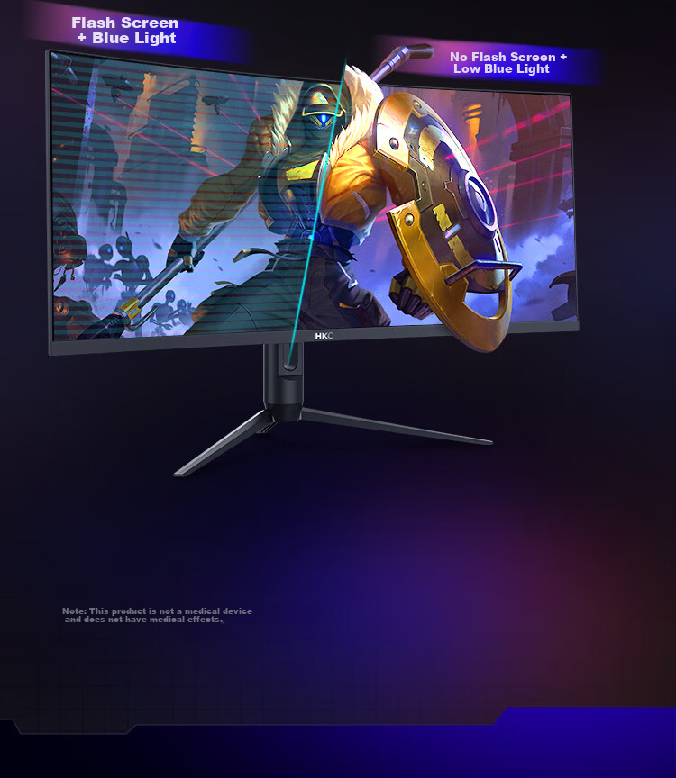 Игровой изогнутый монитор HKC CG345UK 34 дюйма, 21:9, WQHD, 240 Гц, HDR400, 1500R, 1 мс, HDMI 2.1