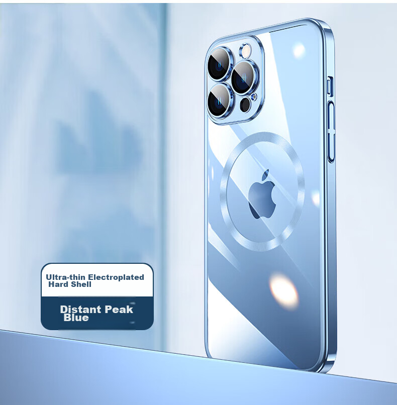 Чехол Kelleia для iPhone 15 Plus/Max, прозрачный, с защитой камеры, противоударный, с MagSafe, черный
